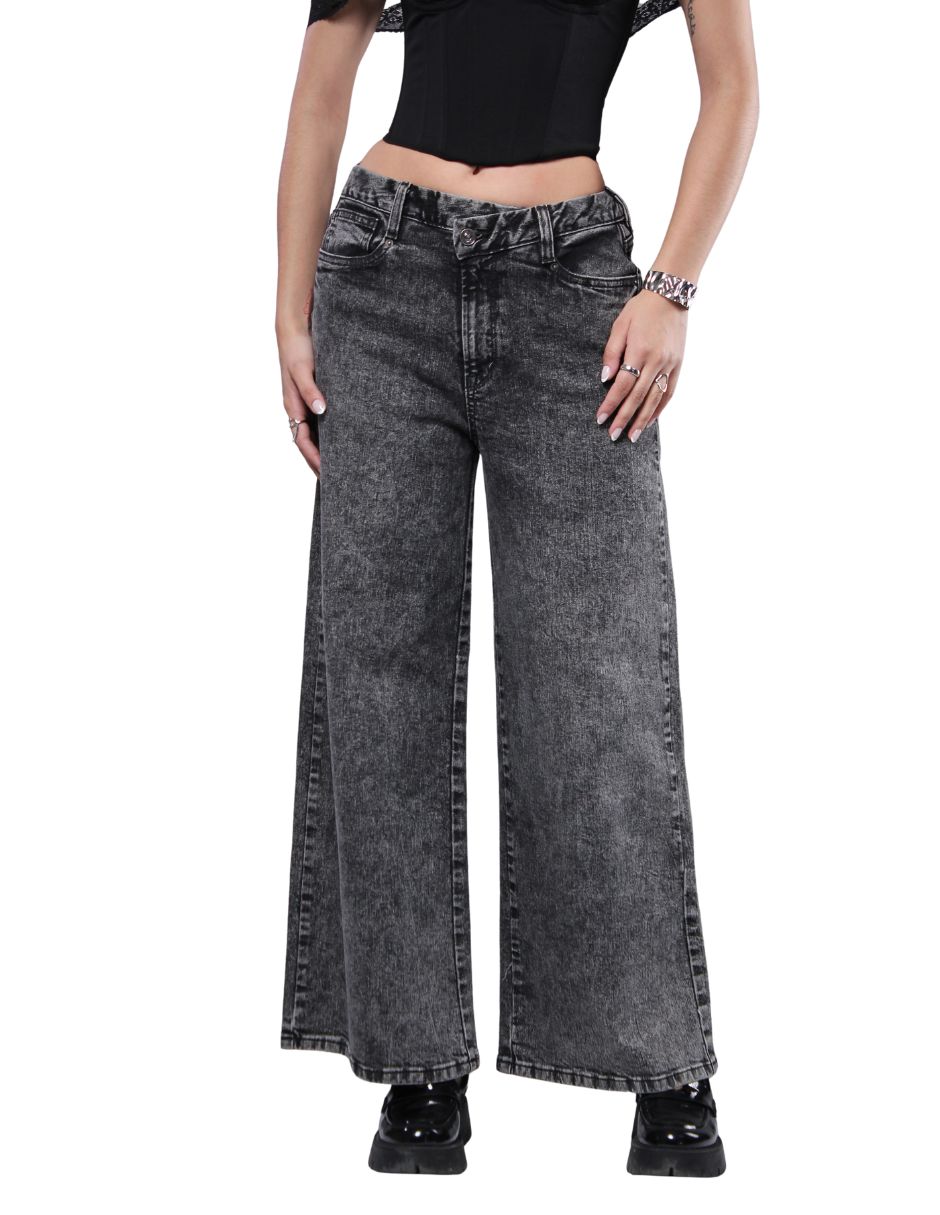 Jeans carpenter wide leg para mujer