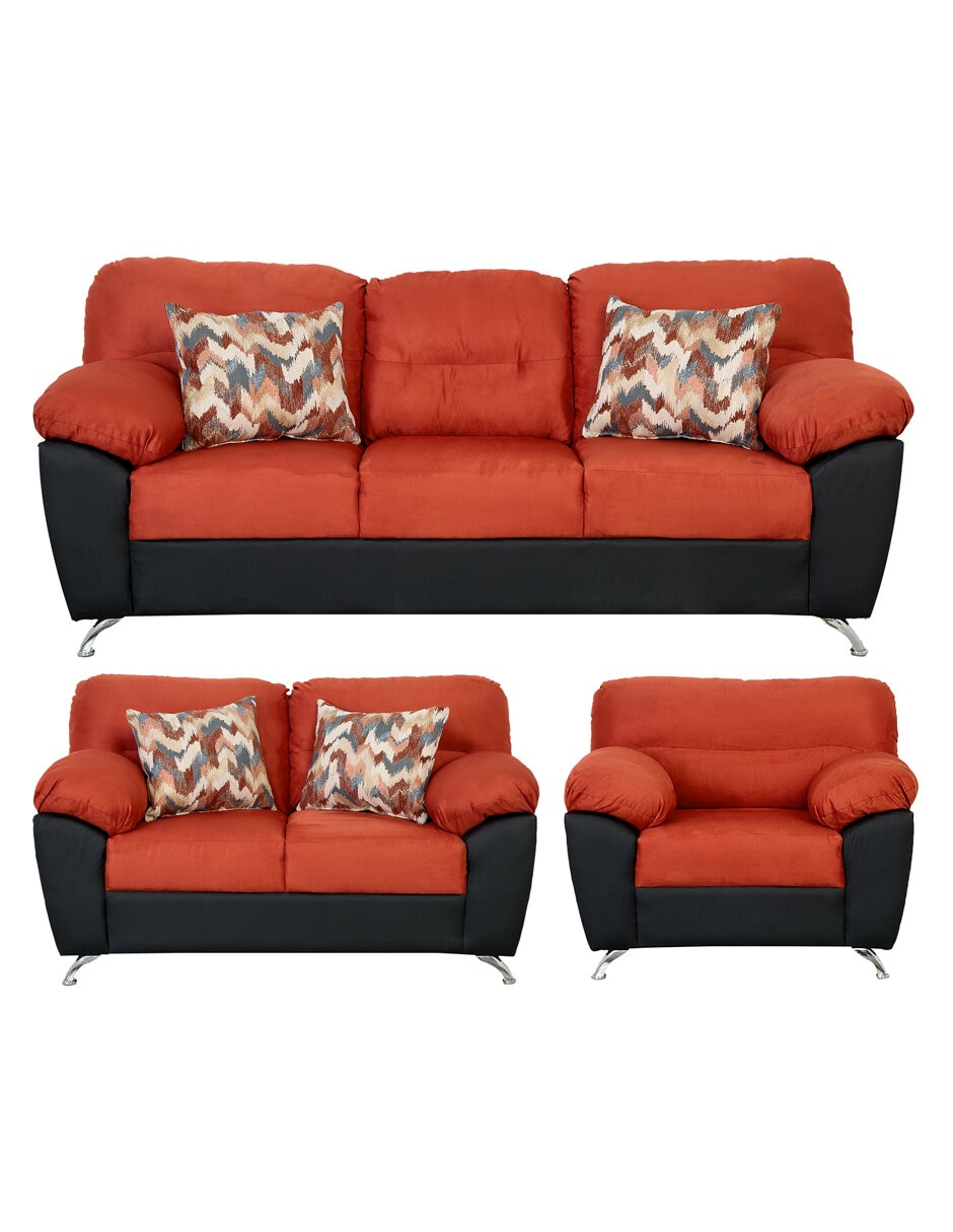 AZTEC FURNITURE Sala 3 piezas Viena Aztec Furniture de suede