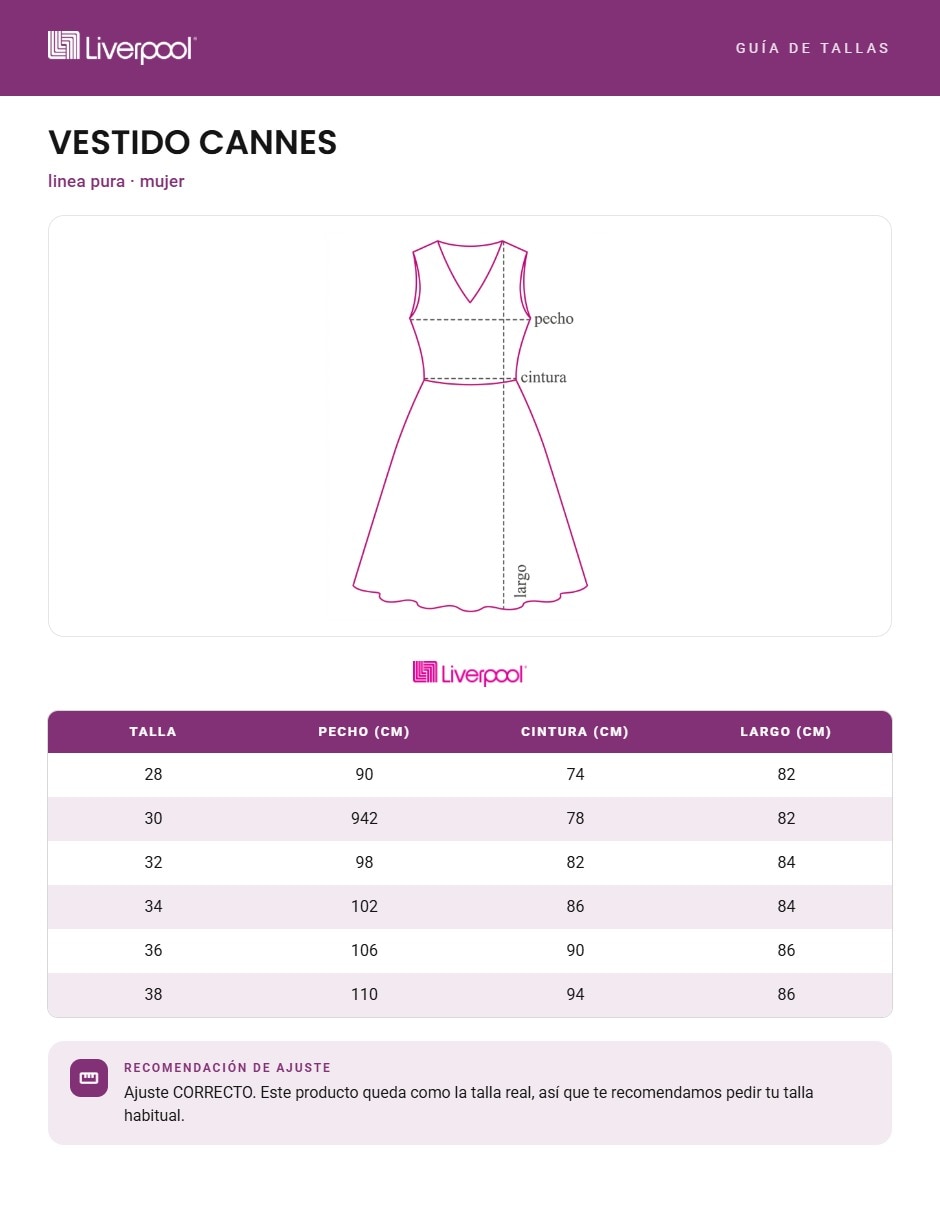 Vestido Mini de Fiesta Linea Pura Cannes para mujer