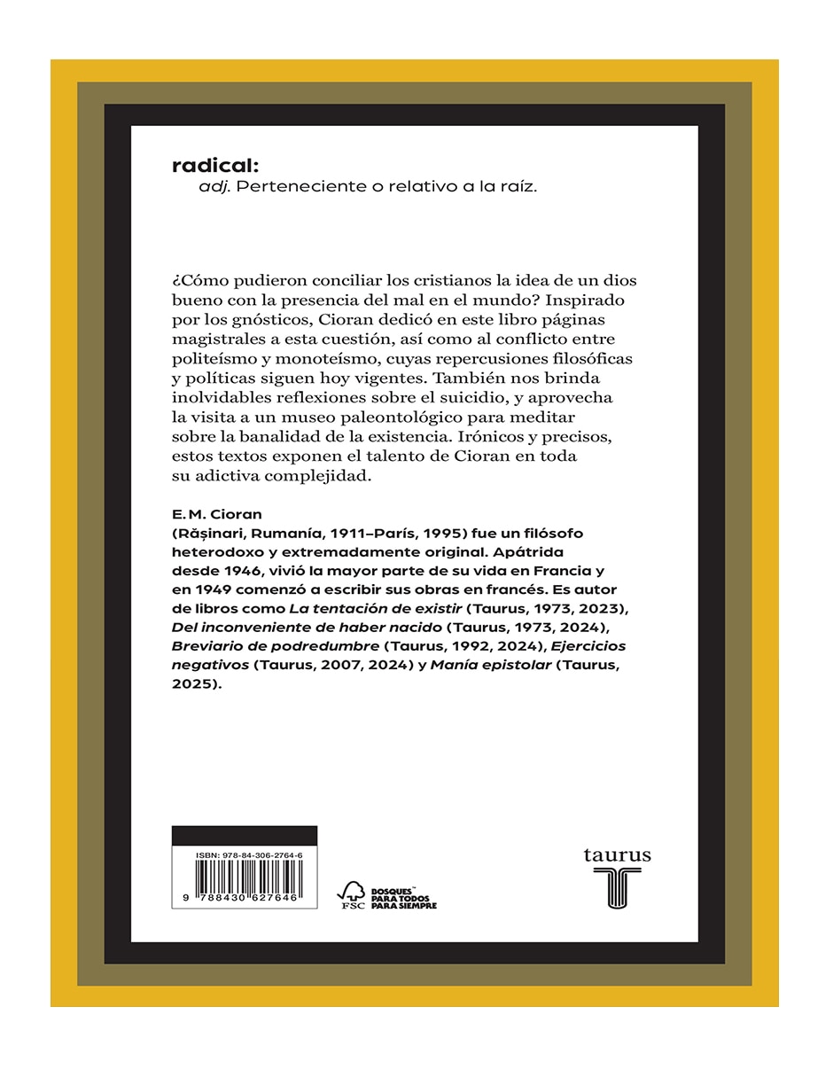 Libro El aciago demiurgo de E.M. Cioran 2