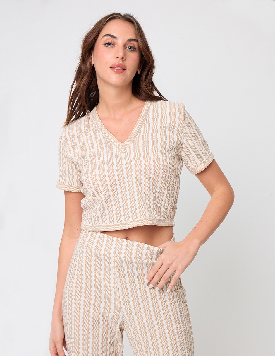 Blusa manga corta para mujer