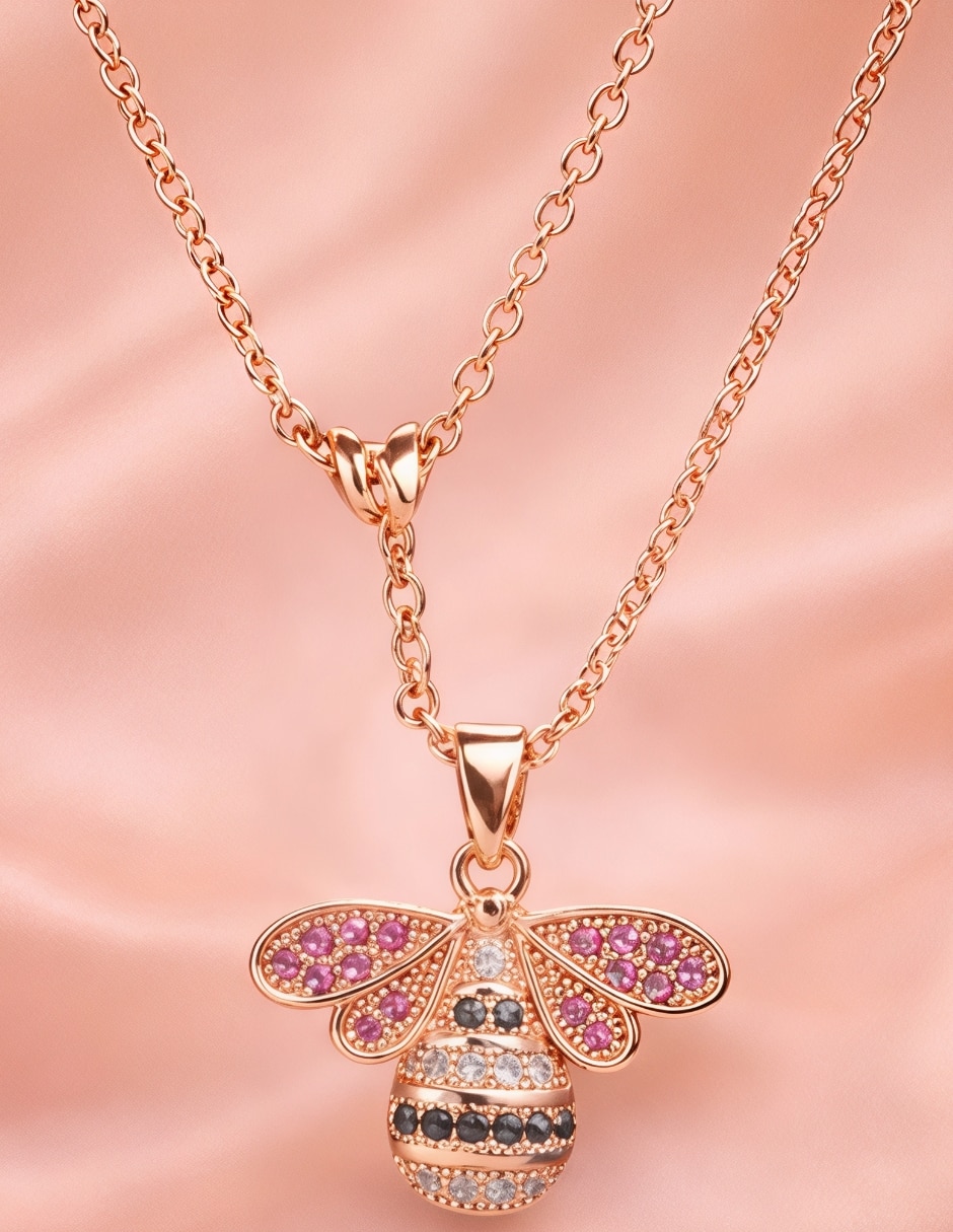 Collar con dije de abeja Yoiko Mielia 18 K