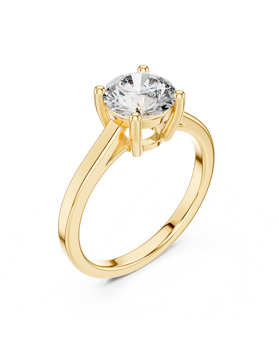 Anillo de compromiso de oro 18 k amore mio