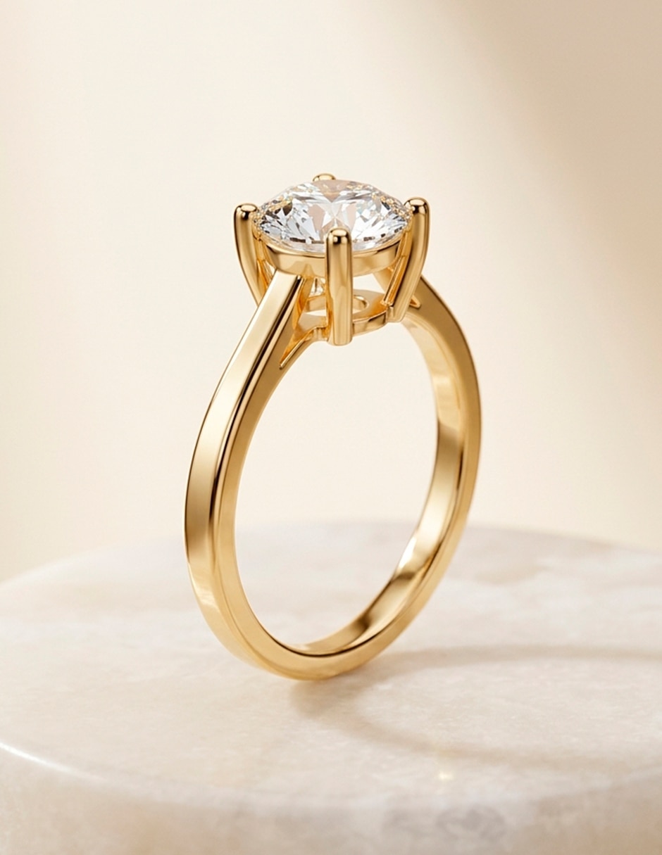 Anillo de compromiso de oro 18 k amore mio
