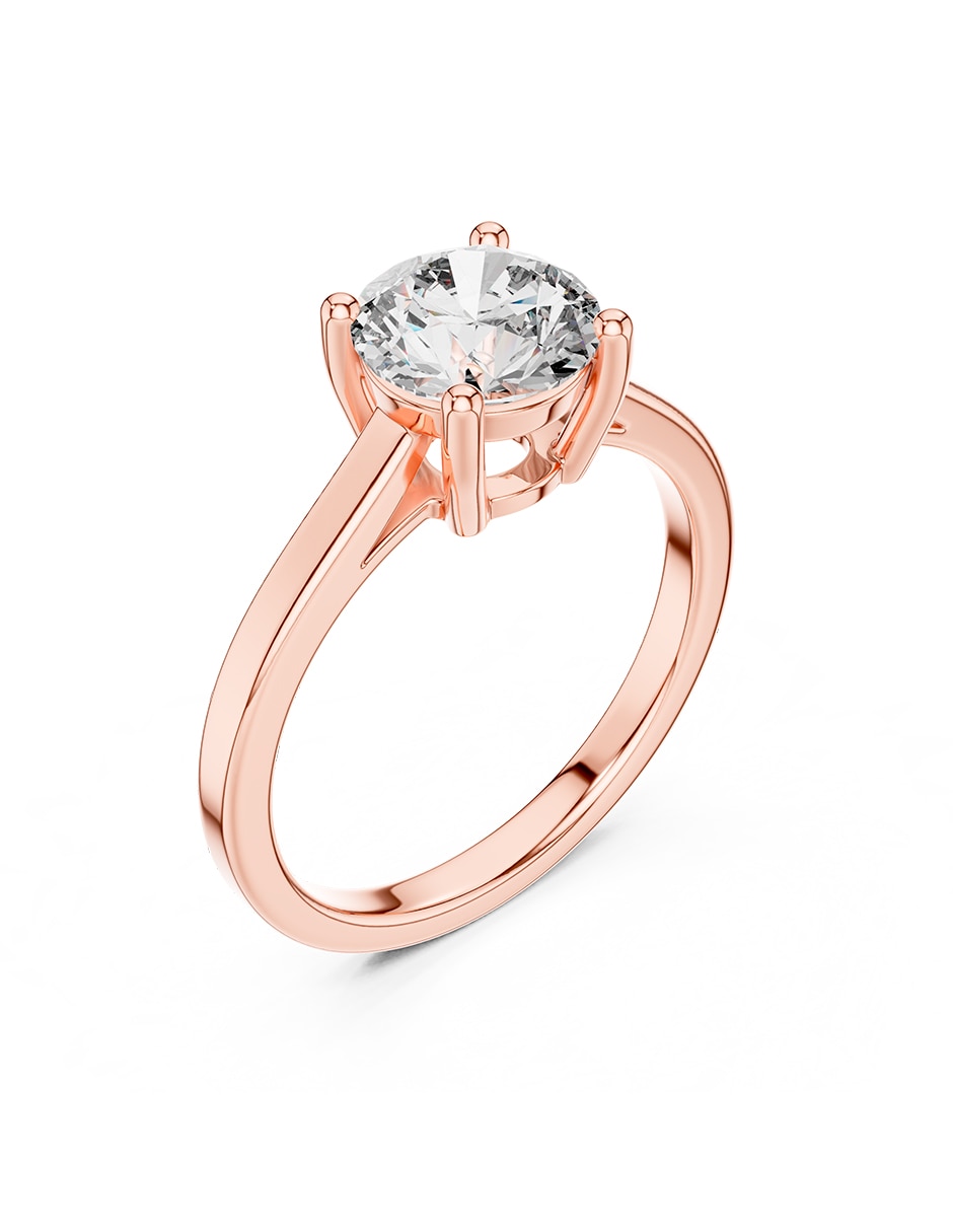Anillo de compromiso de Oro 14 k ! Diamante de laboratorio 2