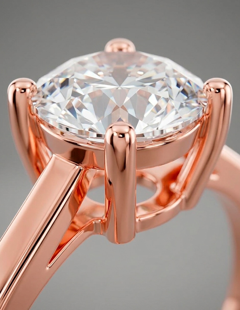 Anillo de compromiso de Oro 14 k ! Diamante de laboratorio 8