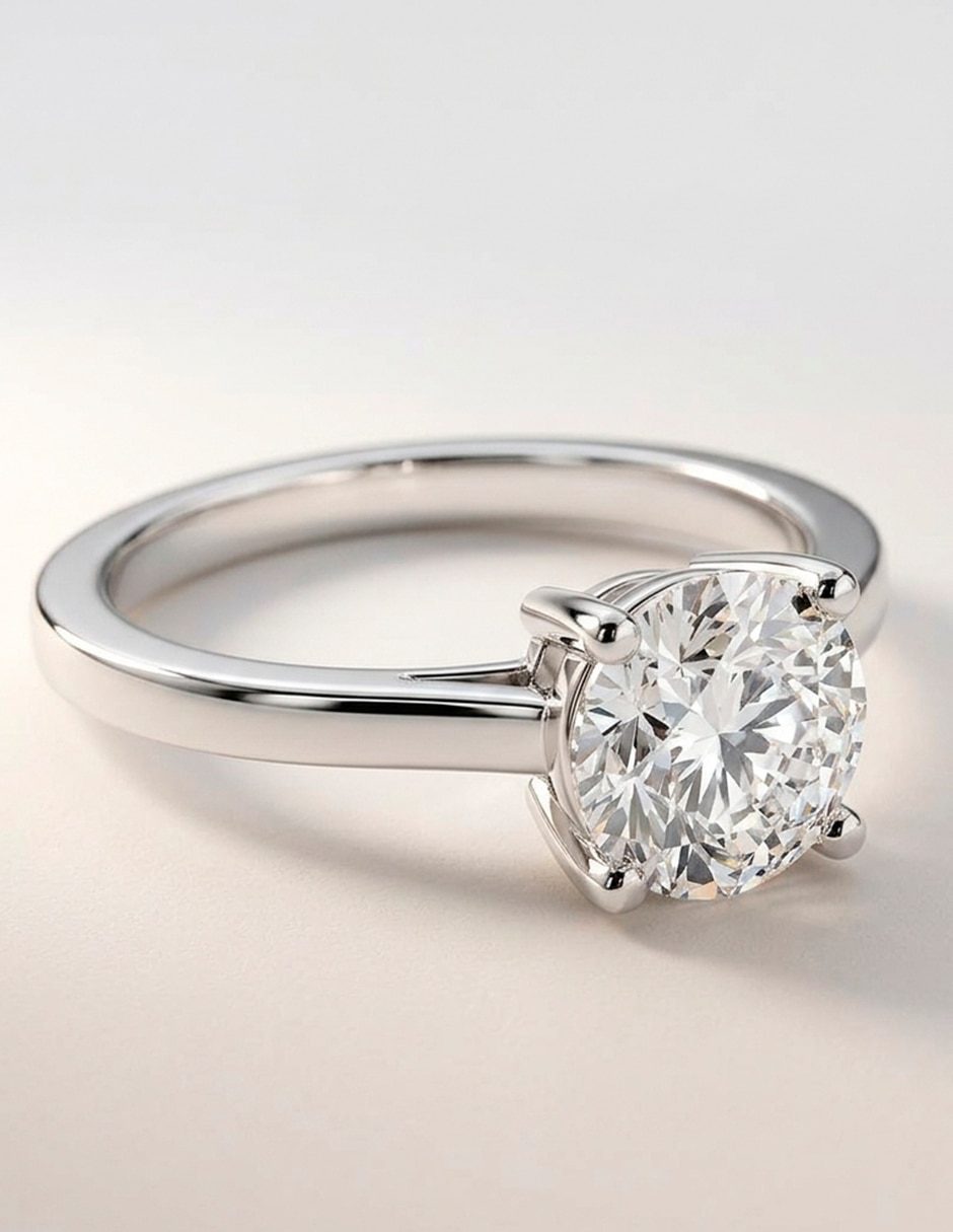 Anillo de compromiso de Oro 9 K Zirconia cúbica 8