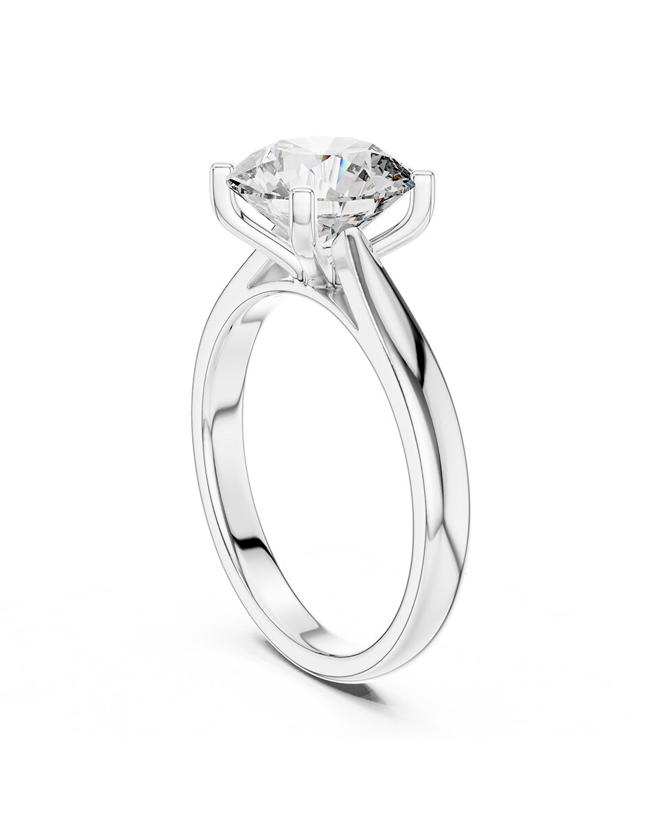 Anillo de compromiso de Oro 9 K Zirconia cúbica 3