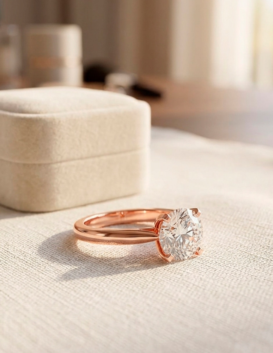 Anillo de compromiso de Oro 14 K 7