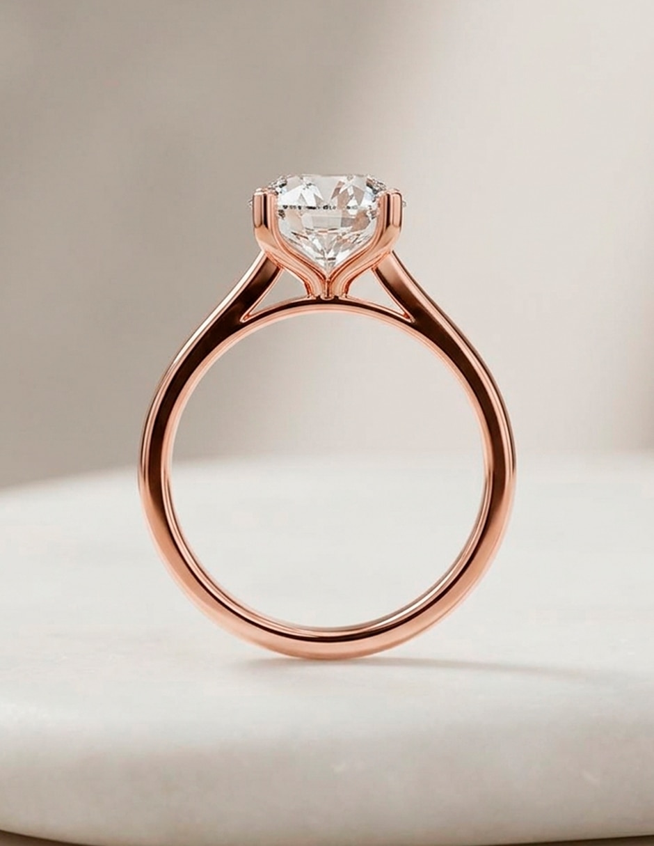Anillo de compromiso de Oro 14 K 8