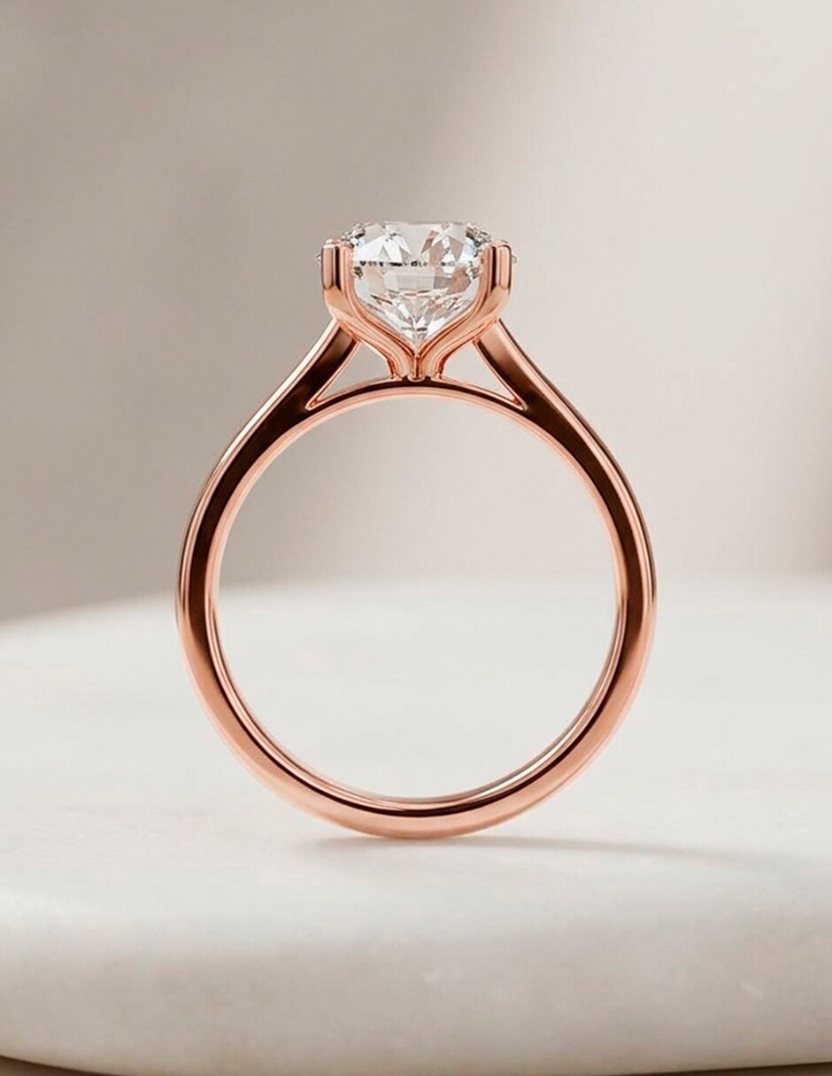 Anillo de compromiso de Oro 18 K 8
