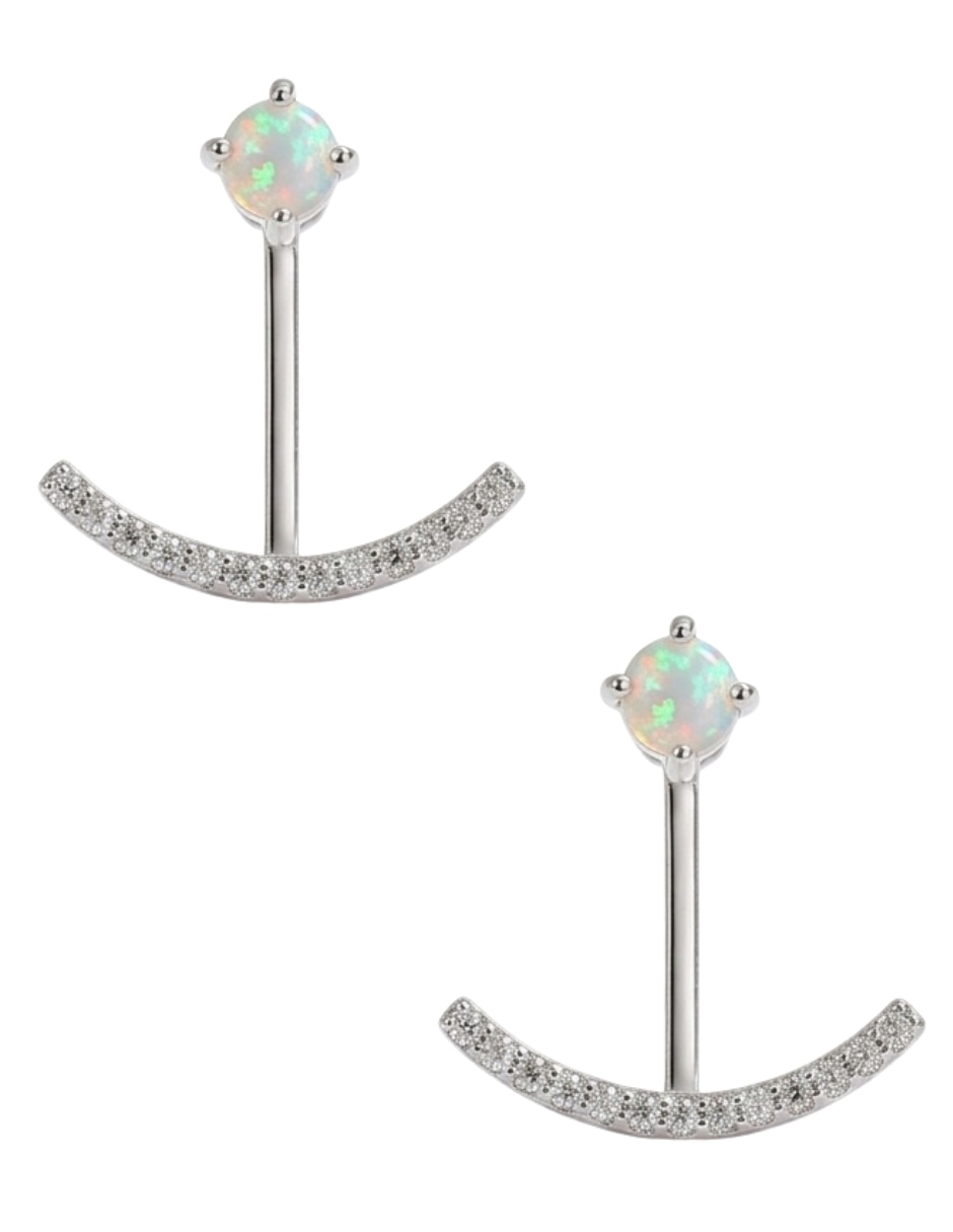 Aretes cortos Aretize de Plata P 925 con acabado brillante zirconia cúbica