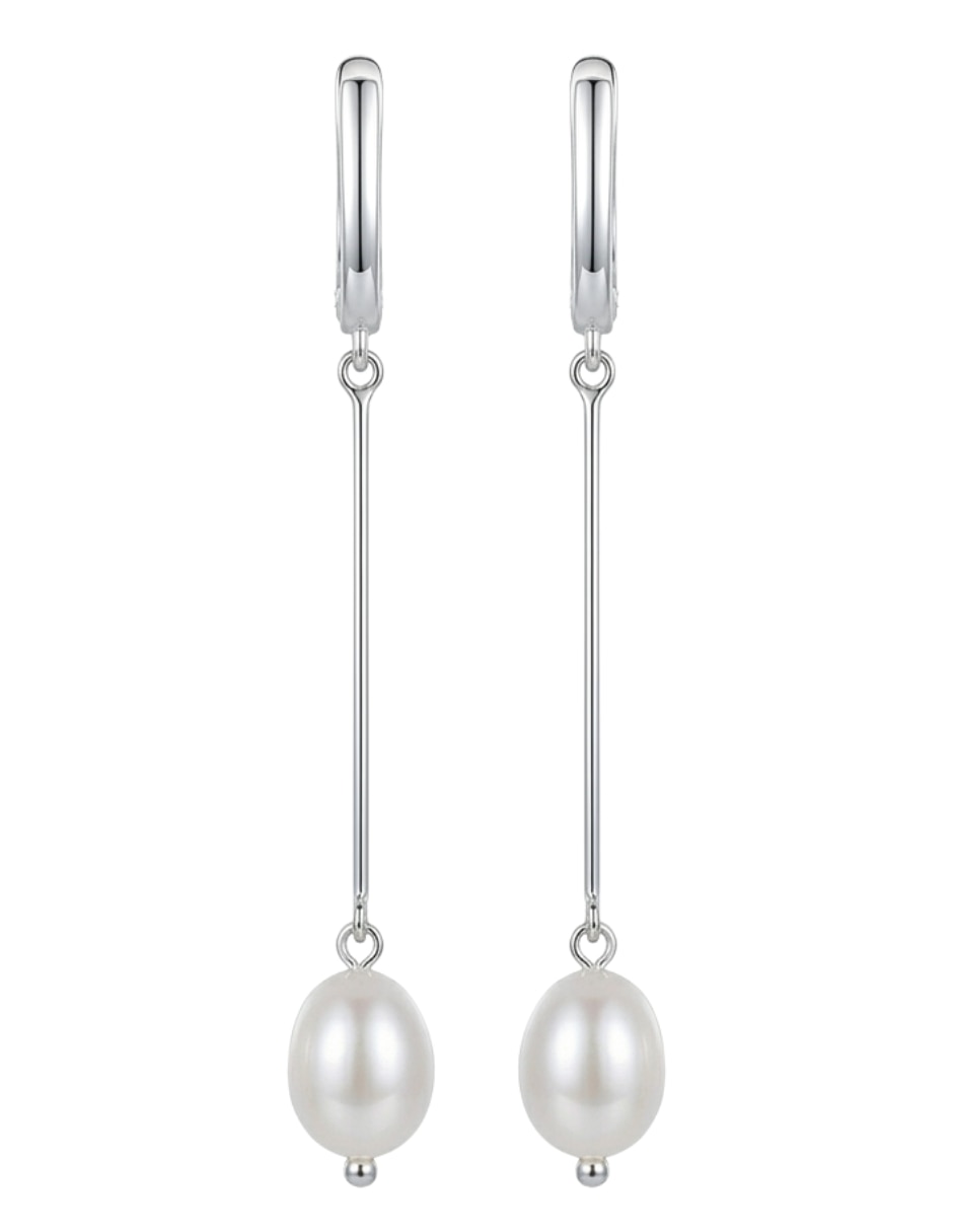 Aretes cortos de plata P 925 con acabado brillante zirconia cúbica 4