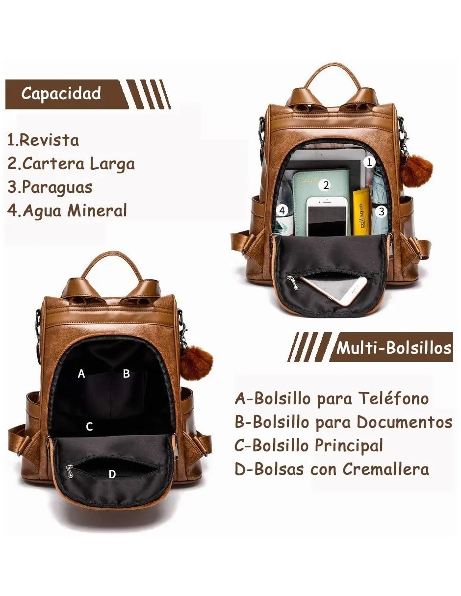 Mochila antirrobo GENÉRICA impermeable para mujer