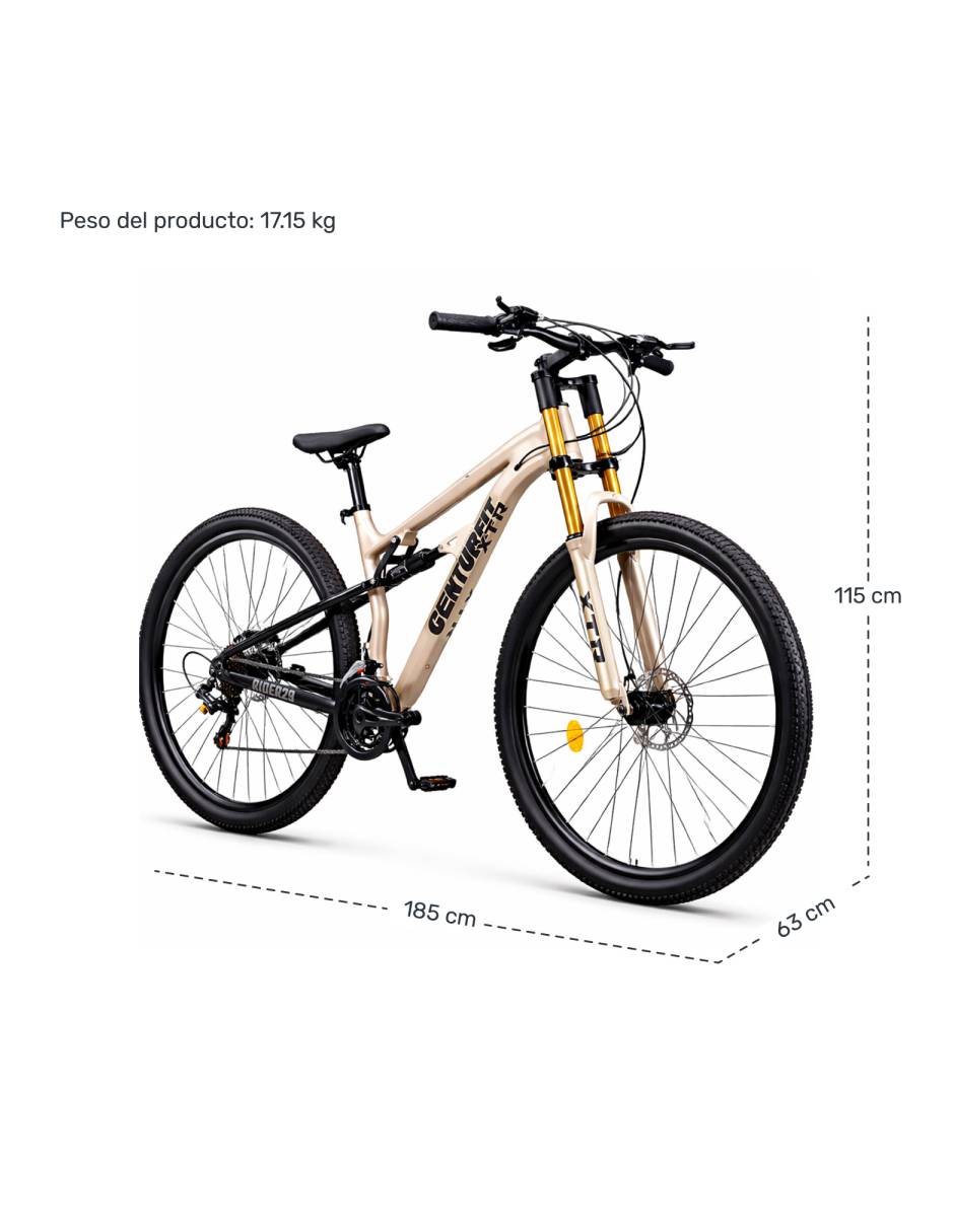 Bicicleta de montaña Centurfit rodada 29 unisex