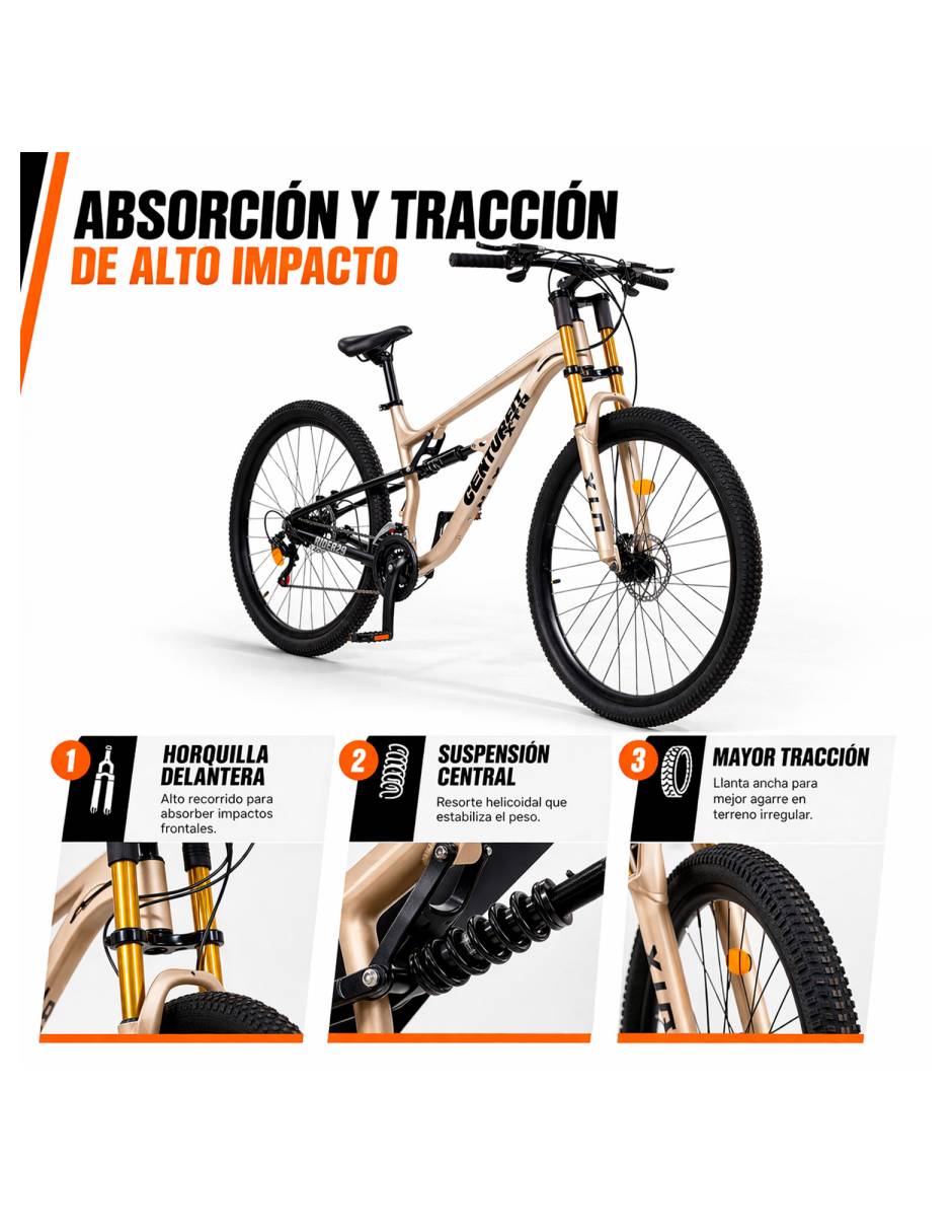 Bicicleta de montaña Centurfit rodada 29 unisex