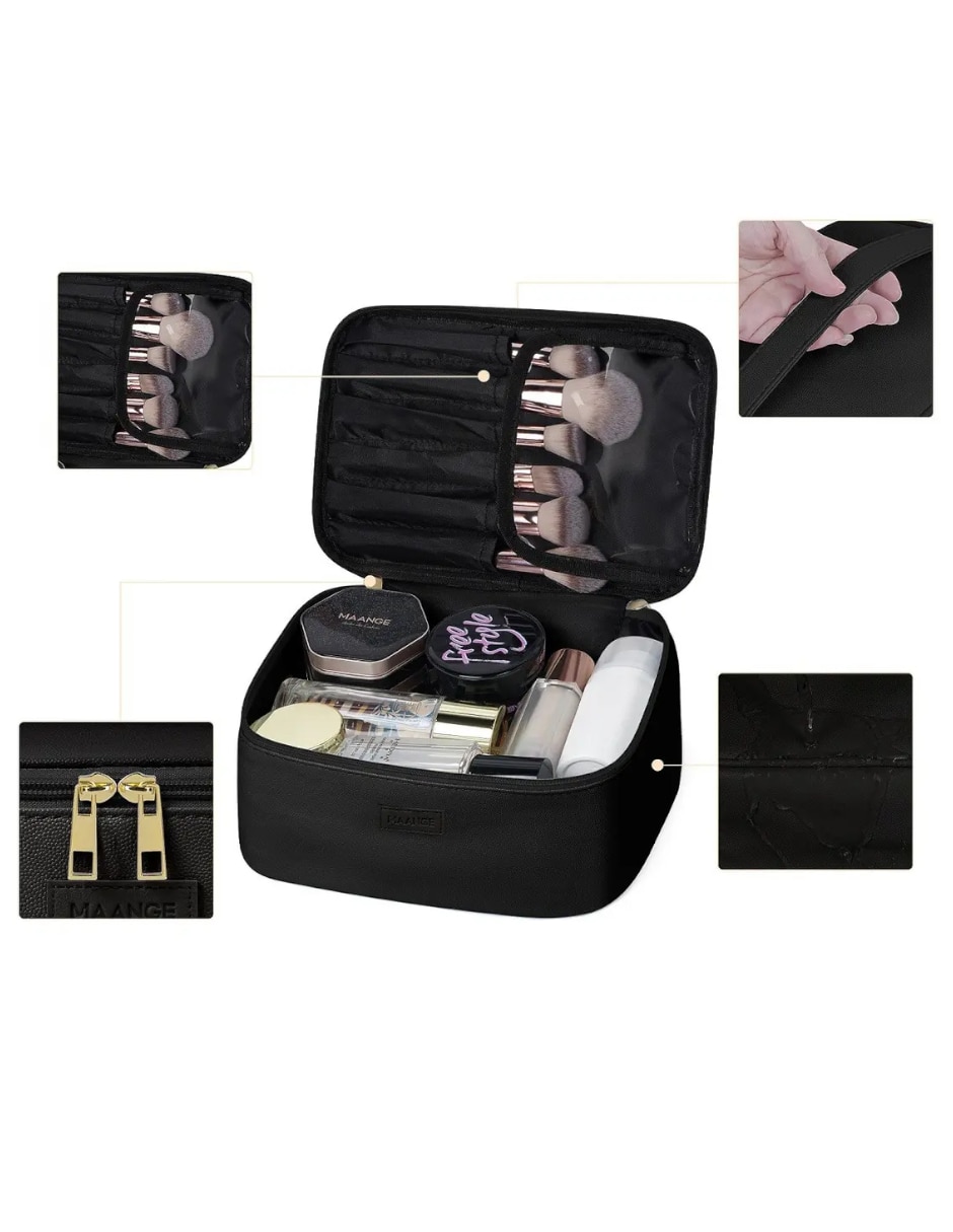 Set cosmetiquera para maquillaje Genérica impermeable 3 piezas para mujer 4