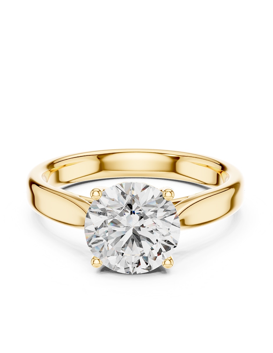 Anillo de compromiso de Oro 9 K diamante de laboratorio