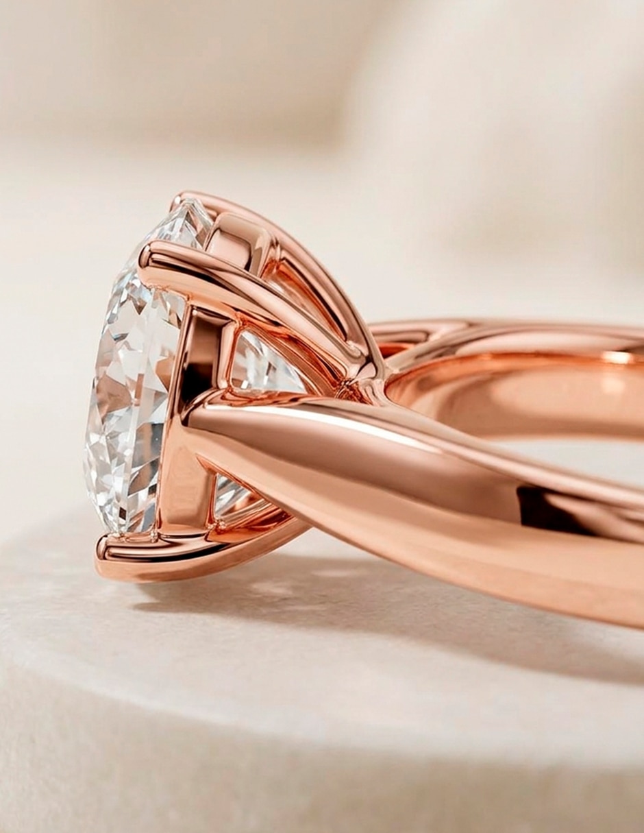 Anillo de compromiso de Oro 14 K 9