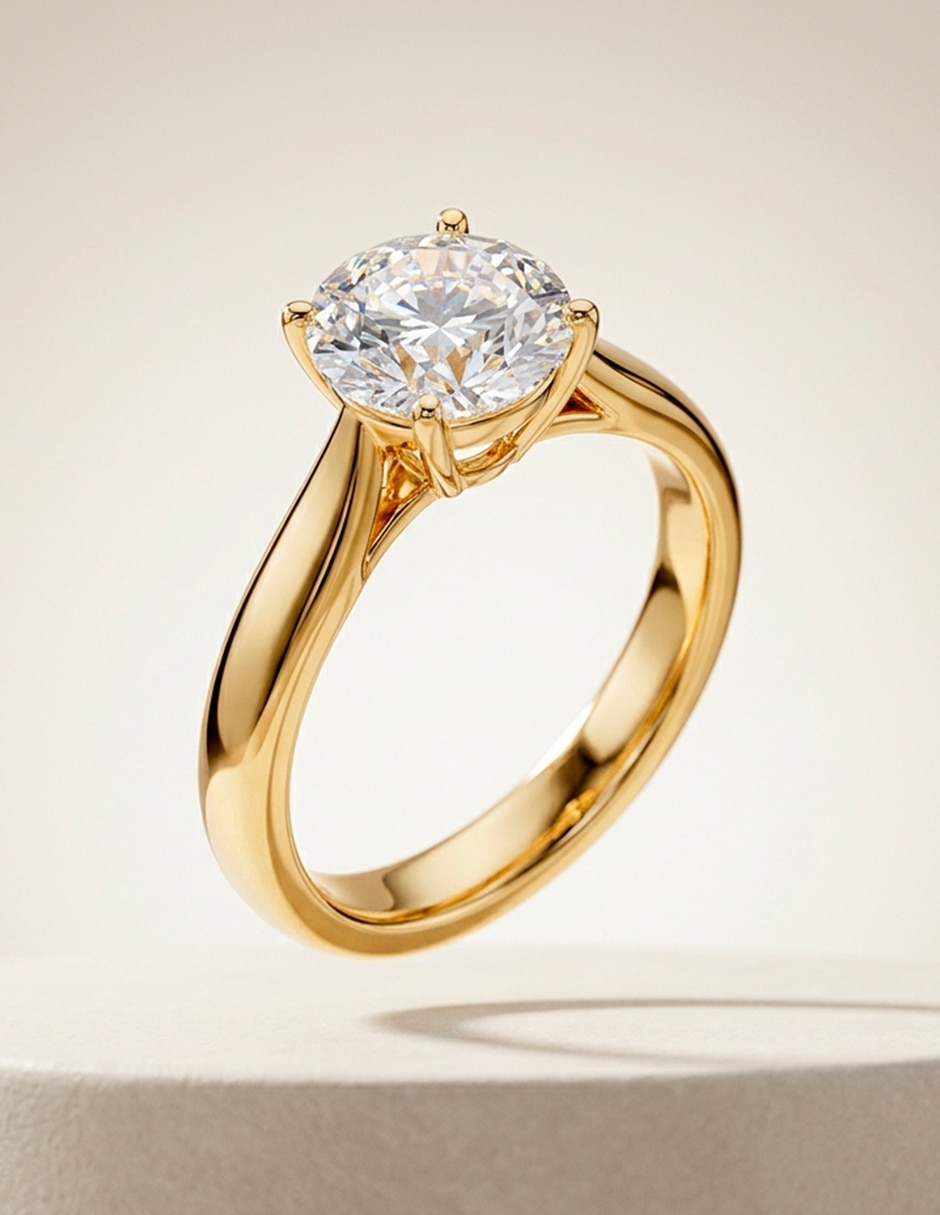 Anillo de compromiso de Oro 14 K 10