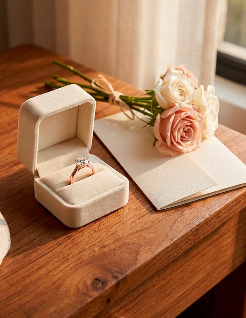 Anillo de compromiso de Oro 14 K 7