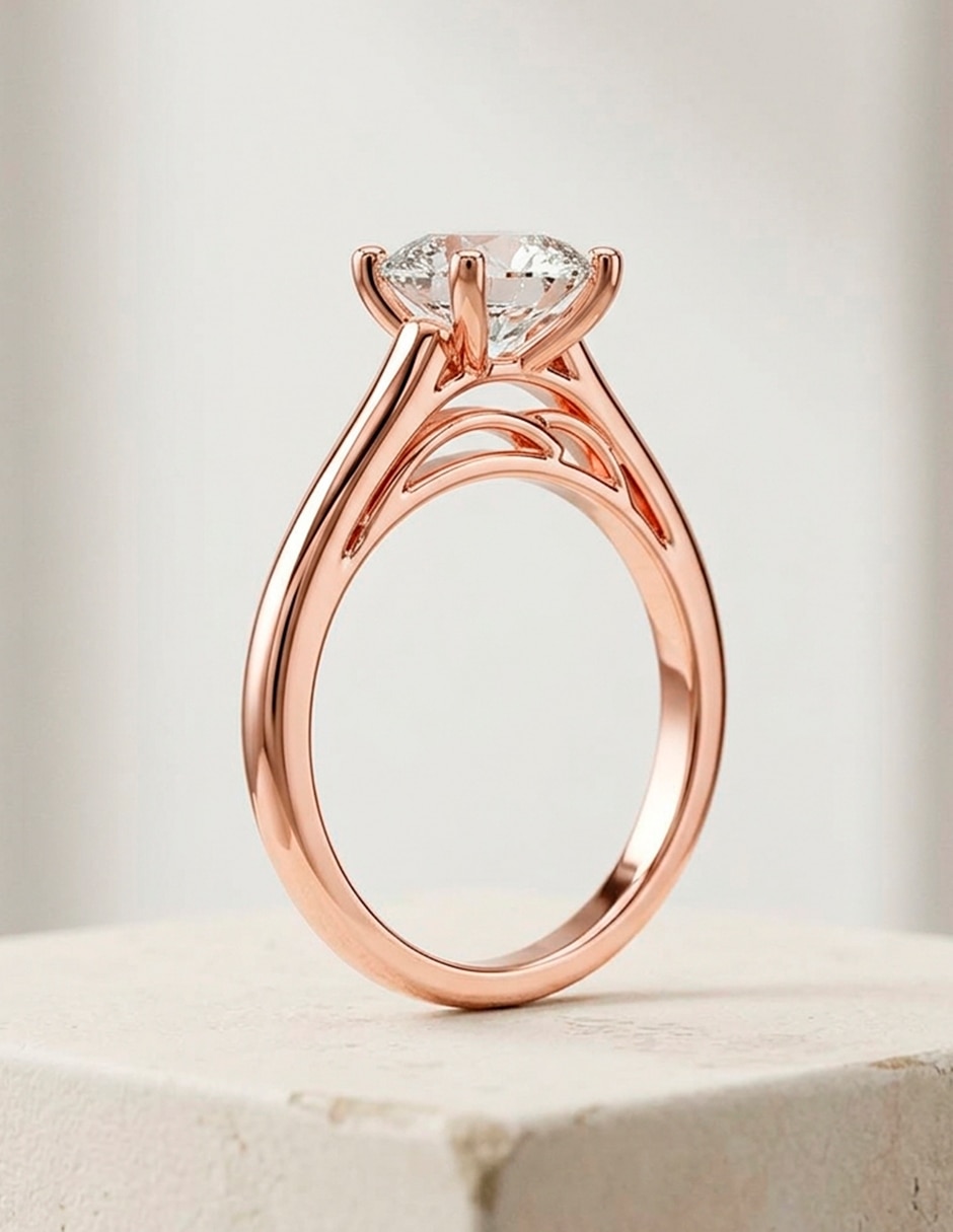 Anillo de compromiso de Oro 18 K 8