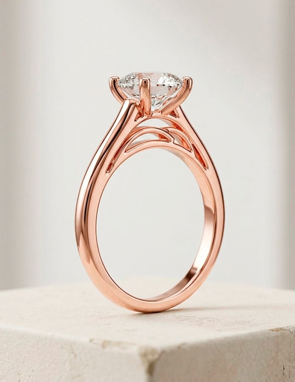 Anillo de compromiso de Oro 18 K 8