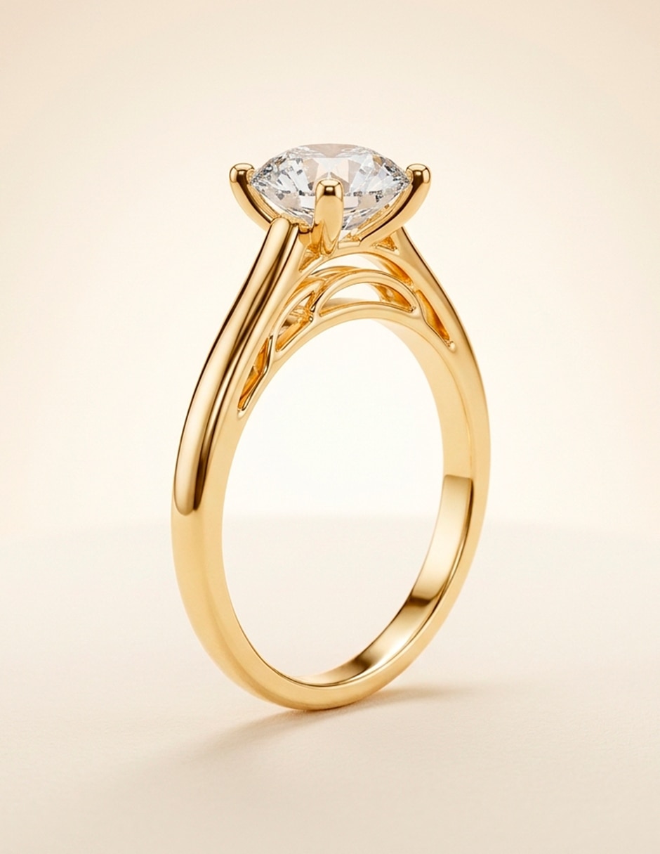 Anillo de compromiso de Oro 9 K 7