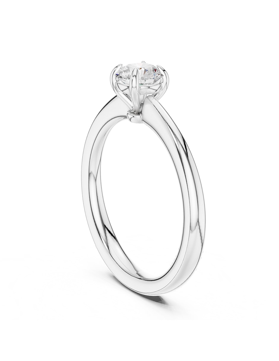 Anillo de compromiso de Oro 9 K Zirconia cúbica 5