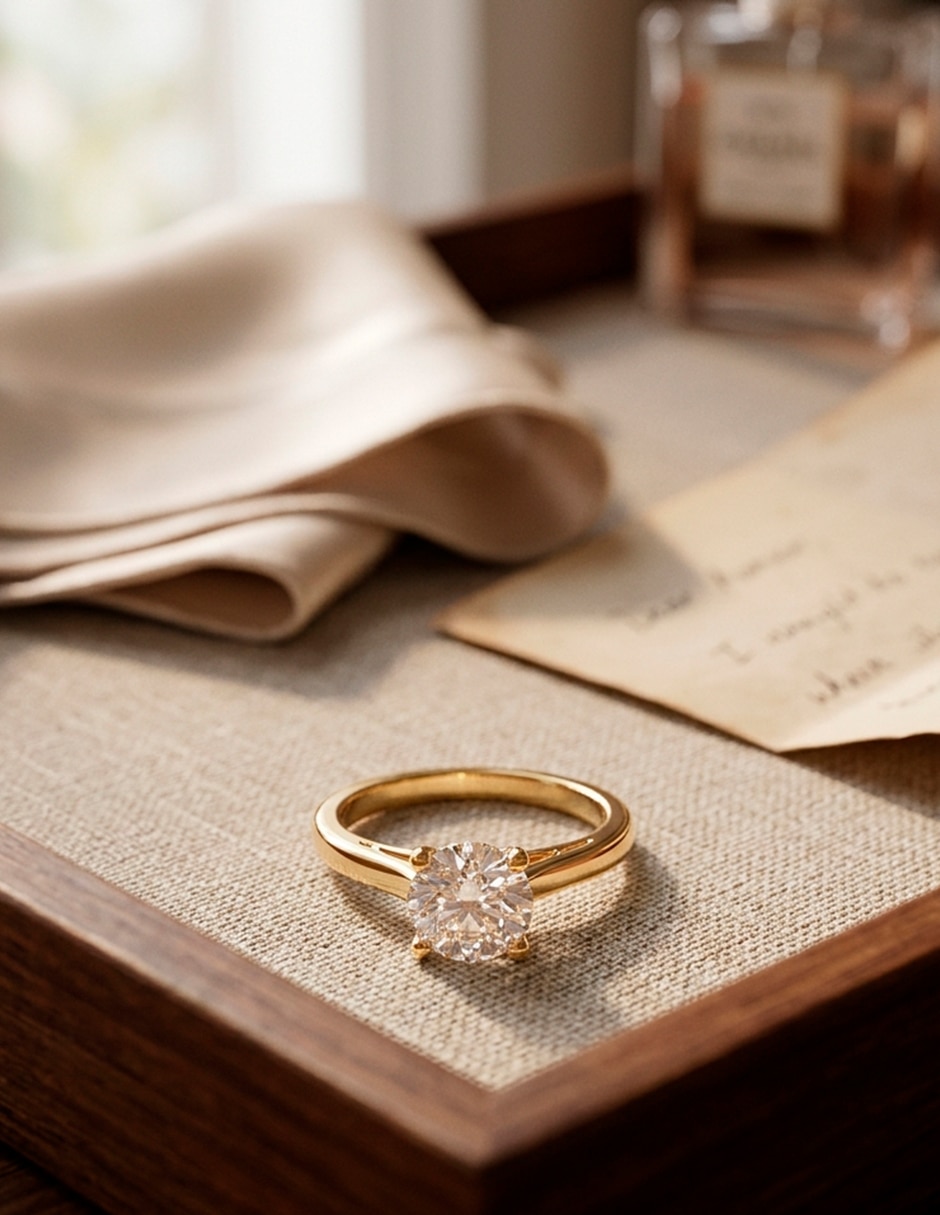 Anillo de compromiso de Oro 18 K 6