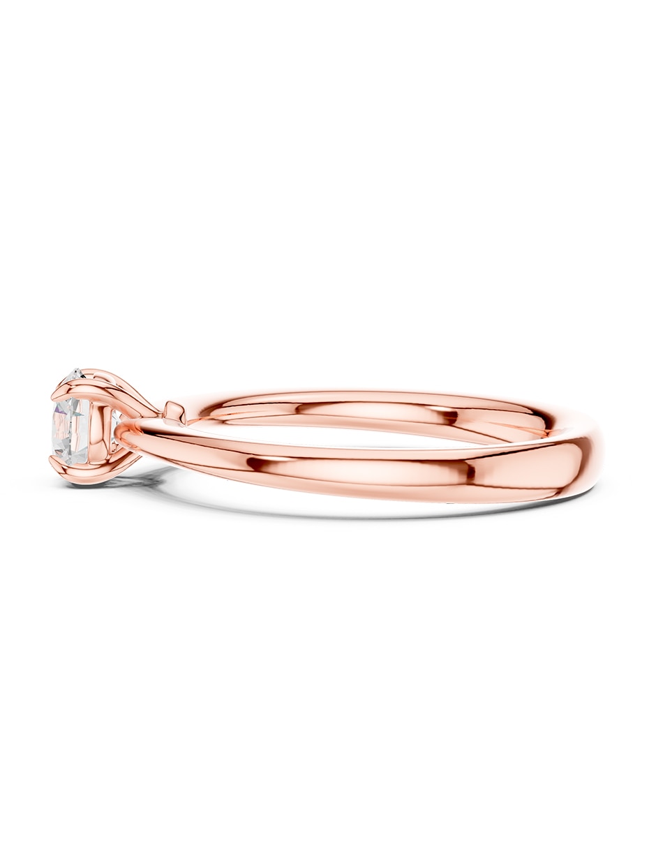 Anillo de compromiso de Oro 14 K Zirconia cúbica 5