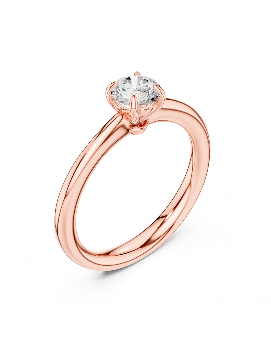 Anillo de compromiso de Oro 18 K Zirconia cúbica 2