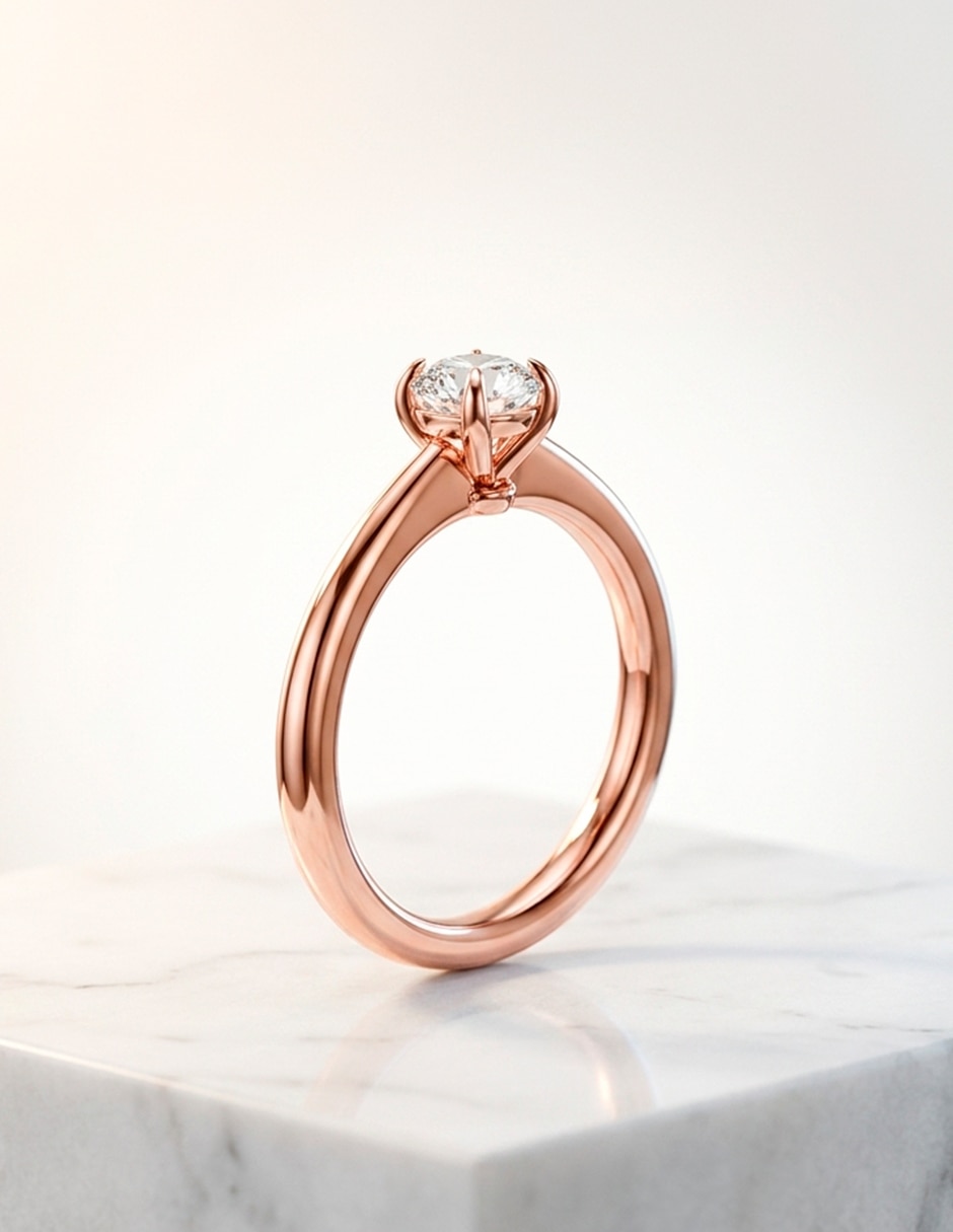 Anillo de compromiso de Oro 18 K Zirconia cúbica 6