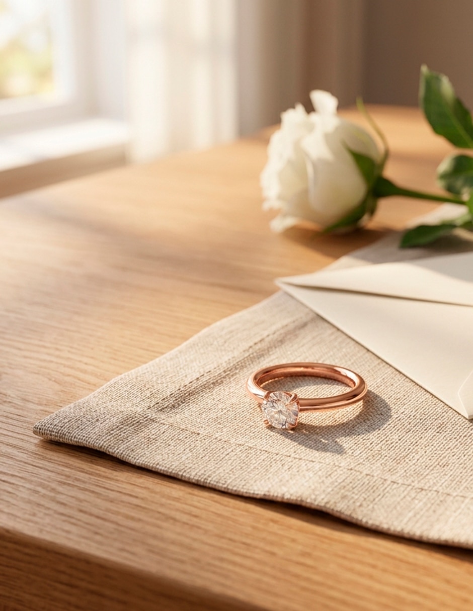 Anillo de compromiso de Oro 18 K 9