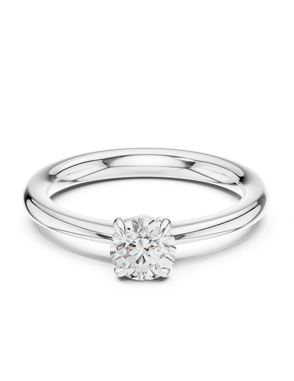 Anillo de compromiso de oro 9 k diamante de laboratorio 1