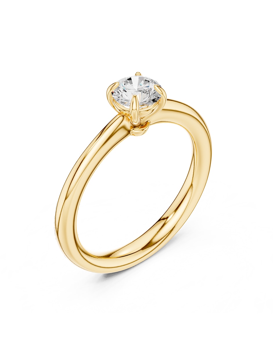 Anillo de compromiso de oro 18 k amore mio diamante de laboratorio