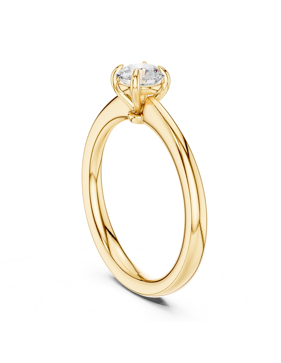 Anillo de compromiso de oro 9 k amore mio diamante de laboratorio