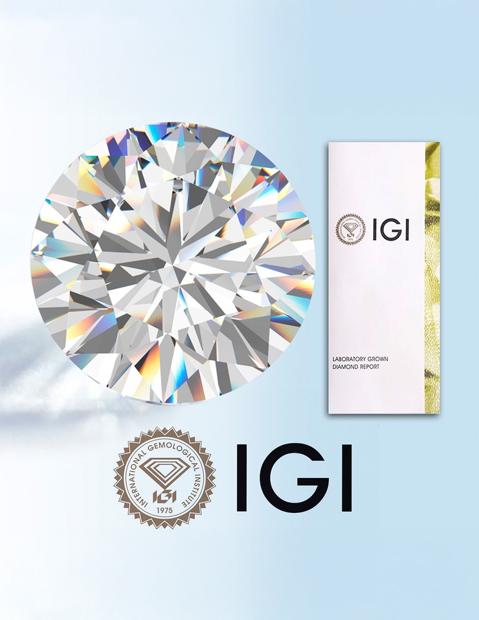Anillo de compromiso de oro 18 k diamante de laboratorio 6