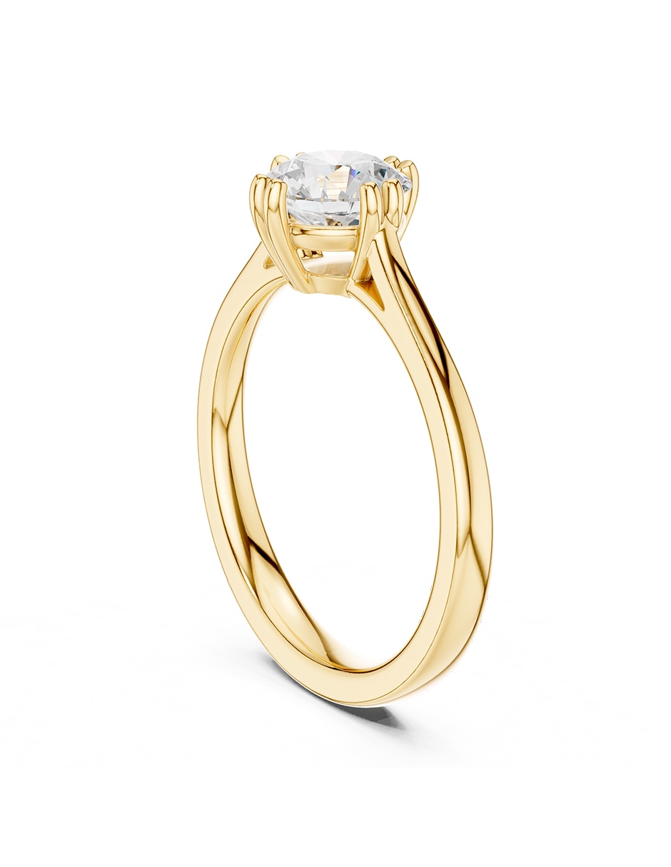 Anillo de compromiso de oro 9 k amore mio diamante de laboratorio