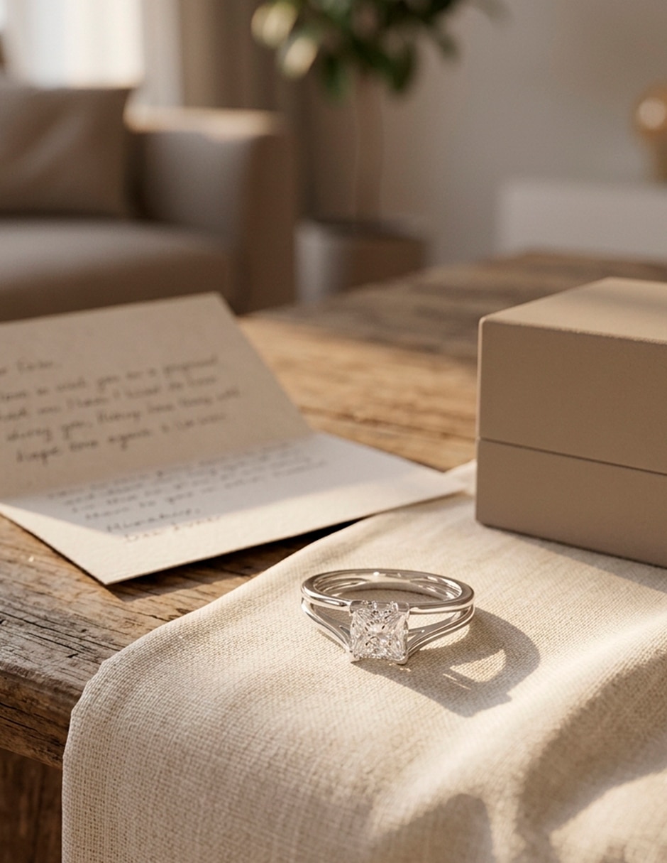 Anillo de compromiso de oro 18 k 10