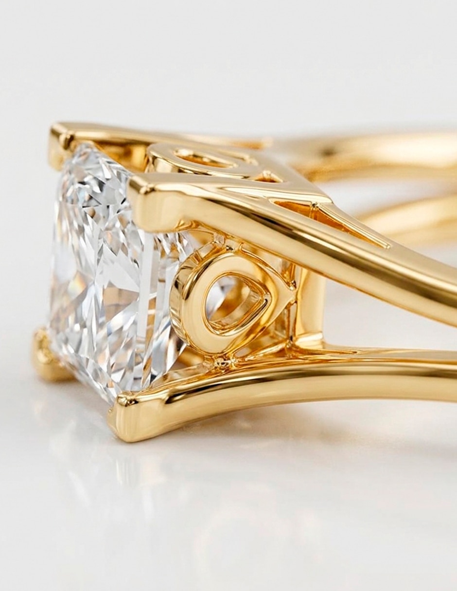 Anillo de compromiso de oro 9 k 9