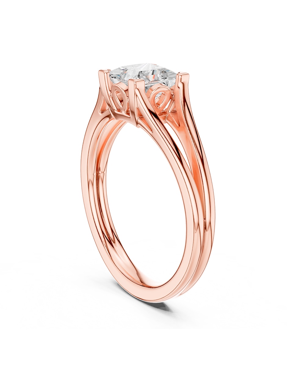 Anillo de compromiso de oro 14 k 3