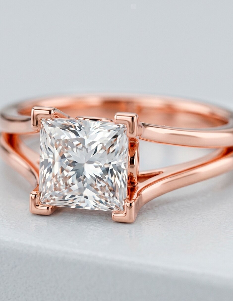 Anillo de compromiso de oro 9 k Amore Mio! diamante de laboratorio 7