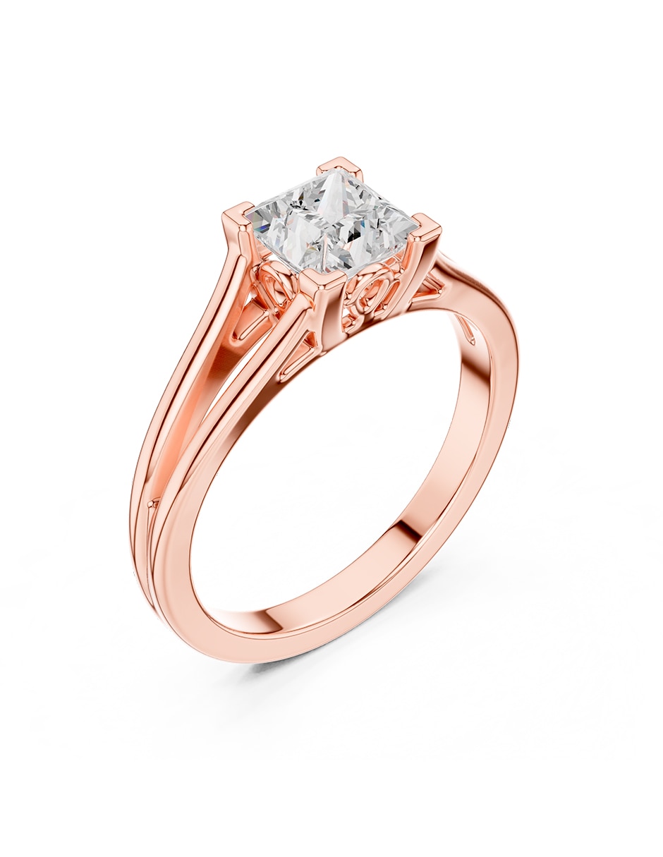 Anillo de compromiso de oro 14 k 2