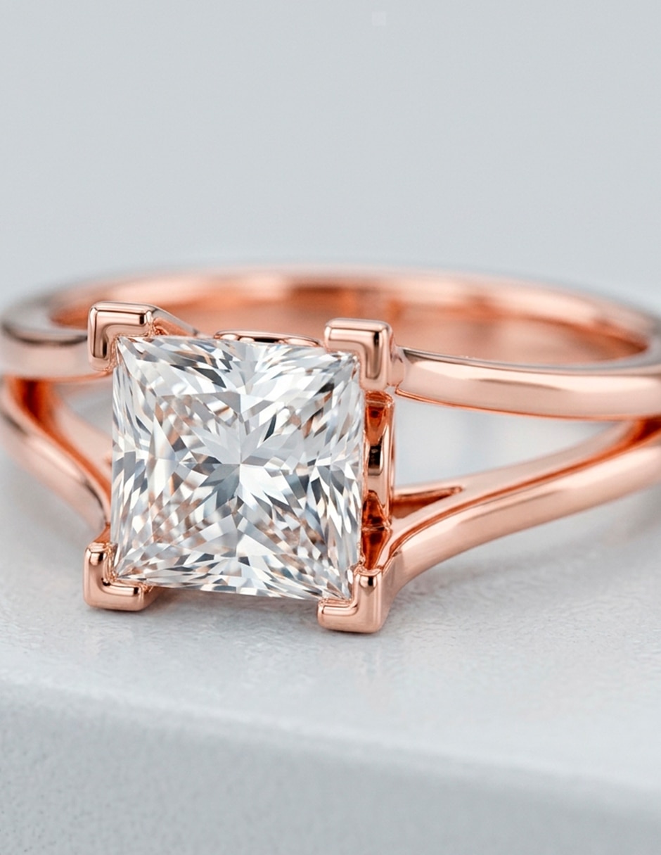 Anillo de compromiso de oro 14 k 7