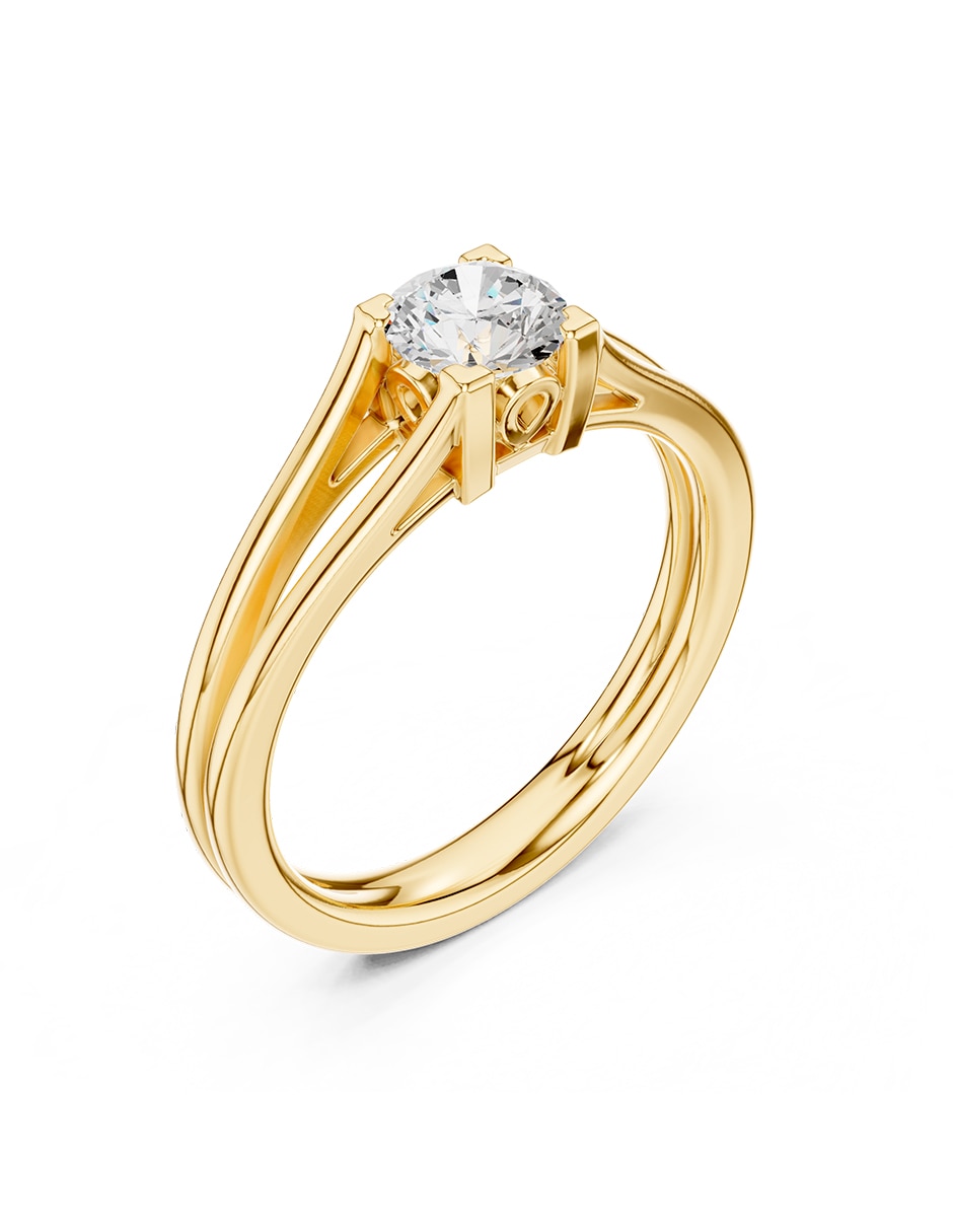 Anillo de compromiso de oro 18 k 2