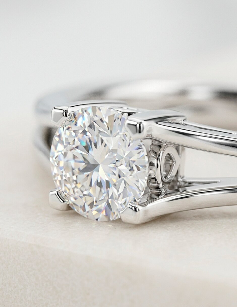 Anillo de compromiso de oro 14 k 8