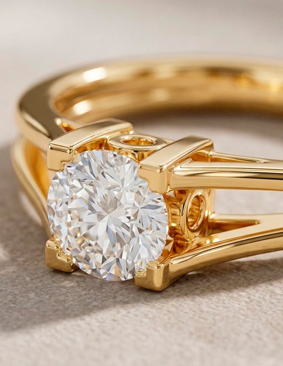 Anillo de compromiso de oro 18 k Amore Mio