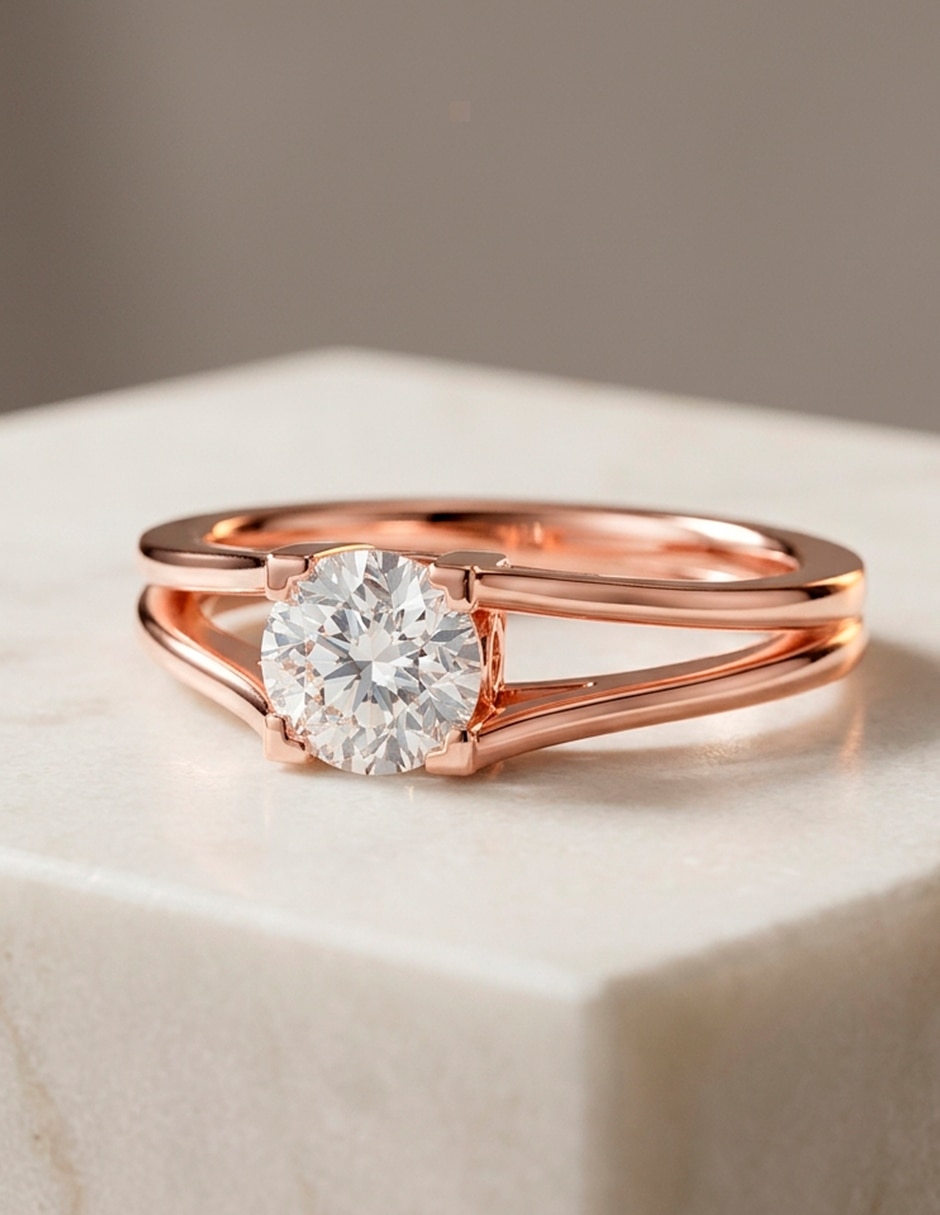Anillo de compromiso de oro 9 k 6