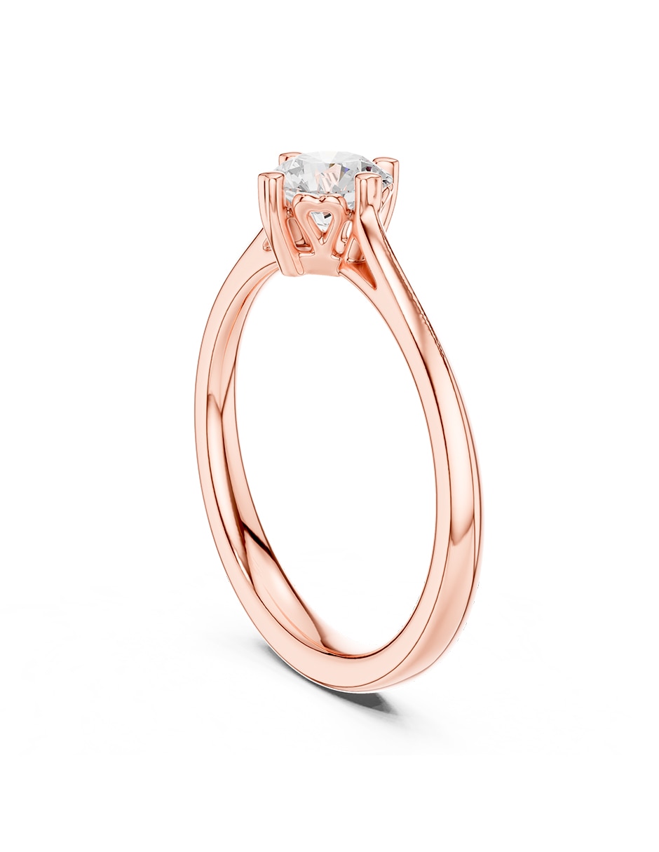 Anillo de compromiso de oro 18 k zirconia cúbica 2